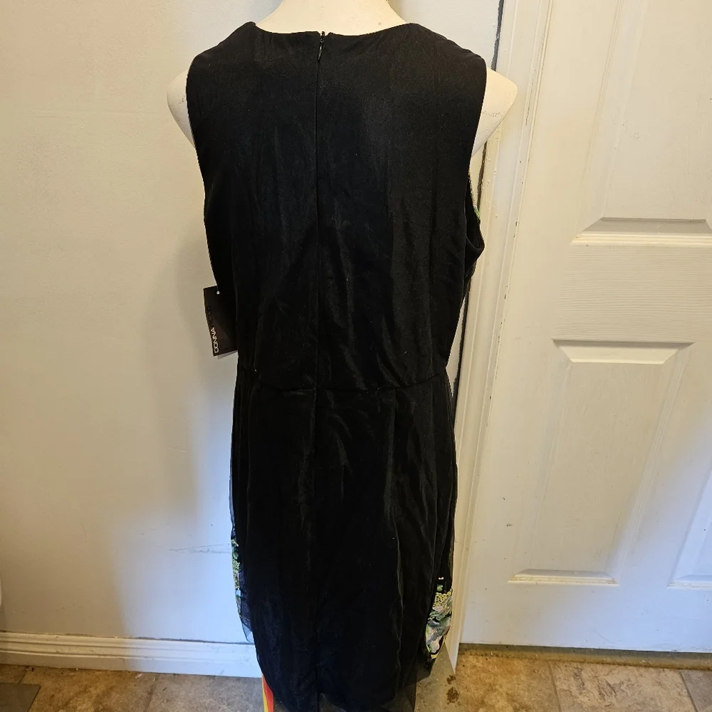 NWT!!! Absolutely Beautiful Donna Ricco Black Floral Mesh Sheath Dress S… - Picture 6 of 11